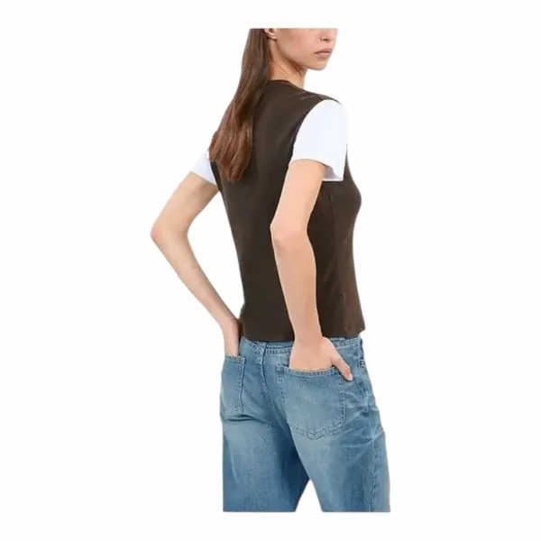 The Kooples Brown White Logo Ringer T-Shirt Women’s Size 1 NWT Retro Inspired - Image 12