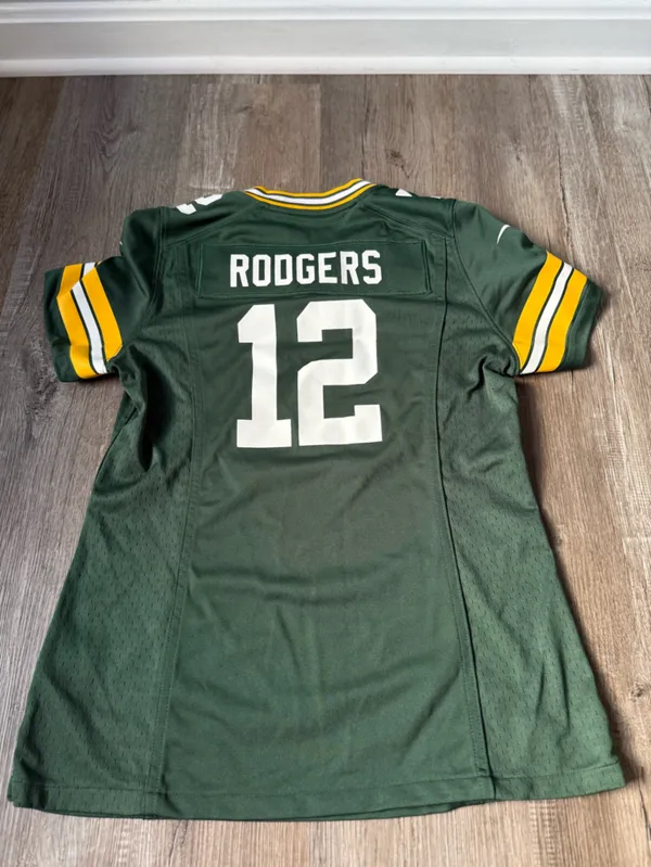 Nike On Field Green Bay Packers Aaron Rodgers 12 Jersey Green Women’s Size M - Image 7