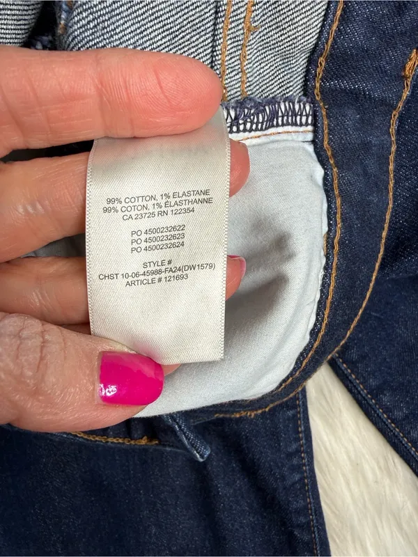 Denim Forum Aritzia Dark Wash Super Hi Rise Straight Leg Rowan Jeans - Image 7