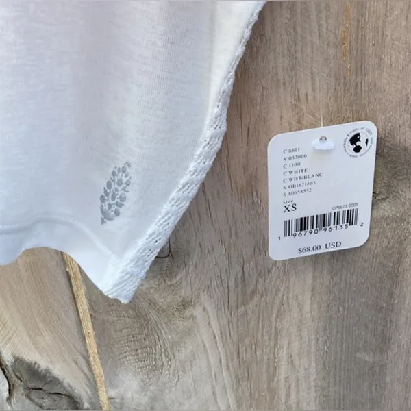 NWT Free People Movement Good Sport Tee White with Neon trim MSRP $68 - Image 7