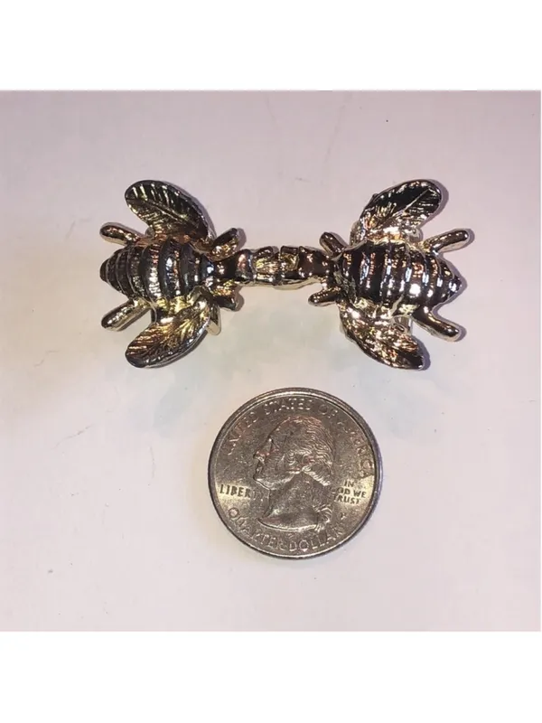 Vintage Gold Tone Bee Queen Bee Retro Boho Belt Buckle - Image 4