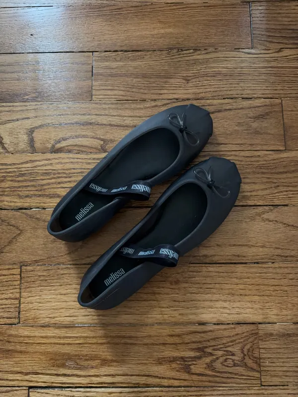Melissa Jelly Bow Flats Black - Image 3