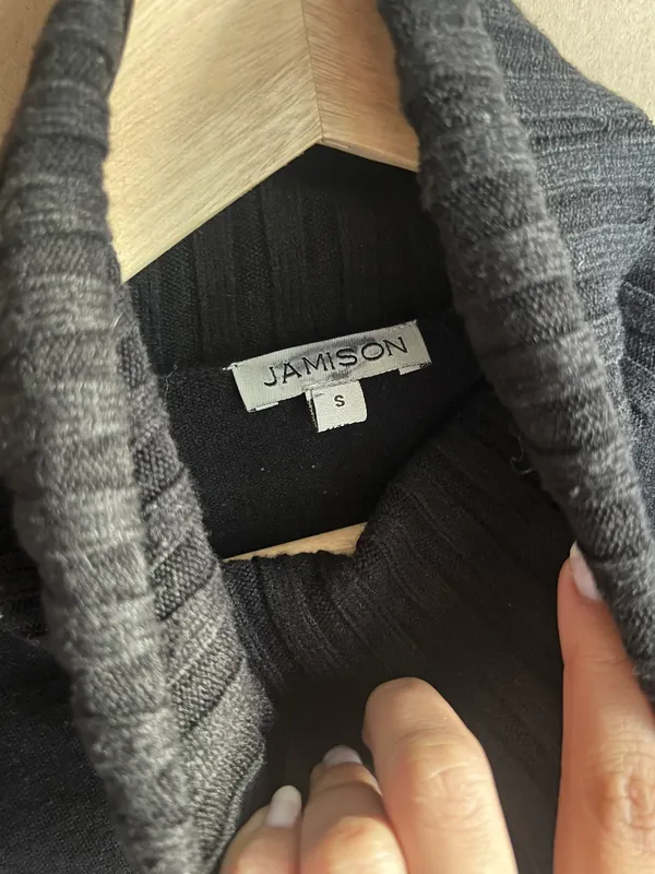 Cropped Jamison Faux Leather Sweater - Image 3