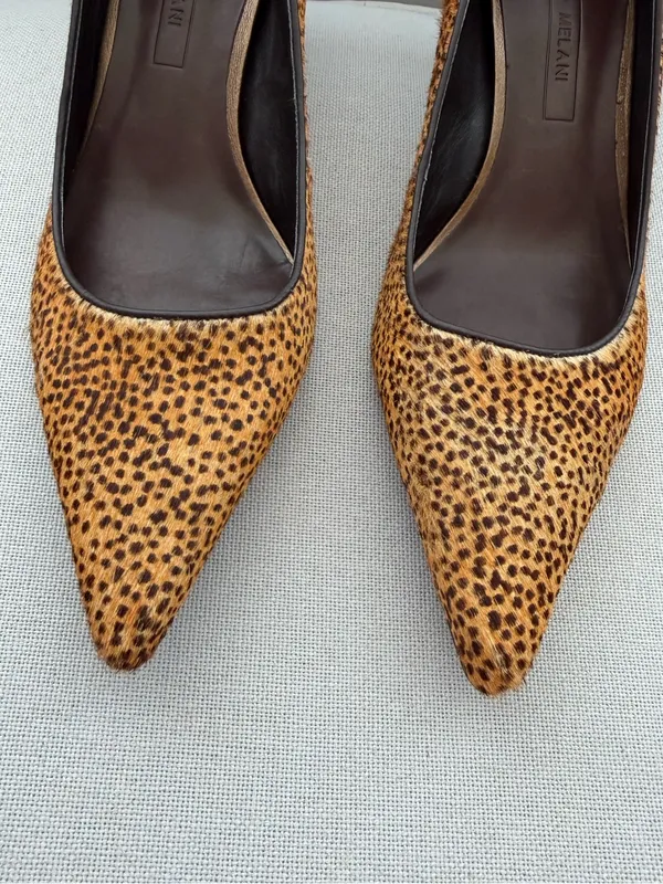 Antonio Melani Leopard Calf Hair Heels 7.5M - Image 2