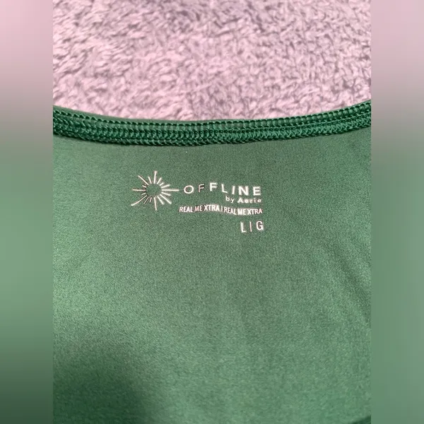 Aerie offline real me xtra Green Women's Tank Top large - Image 2