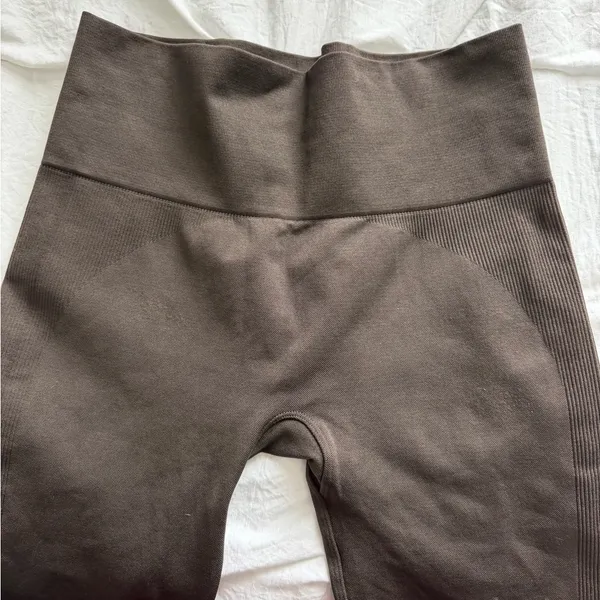SET Active Women’s Ribbed Medium Brown Leggings *flaw read - Image 5
