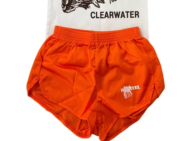 New Women’s Hooters Girl Rare Vintage Uniform Tank Shorts Clearwater FL Xs/Xxxs - Image 2