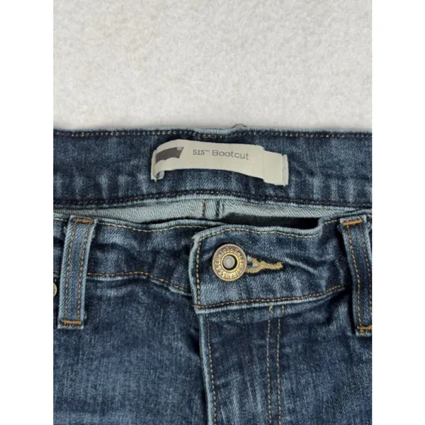 Levi's 515 Bootcut Jeans Women's 12M (32x30) Dark Wash Flap Pockets Western Y2K - Image 4