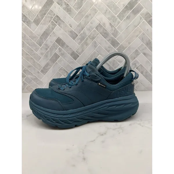 Hoka One One Bondi L GTX Leather Gore Tex Deep Teal Sneakers Shoes Womens 7.5 - Image 3