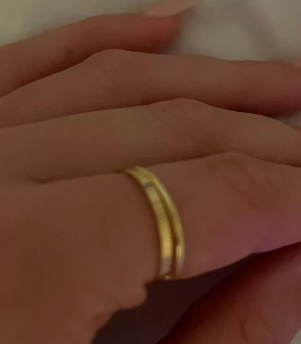 Gold rings plain - Image 3