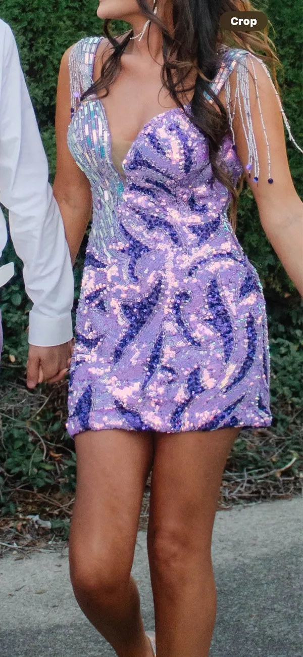 Homecoming dress Purple Size 4 - Image 2
