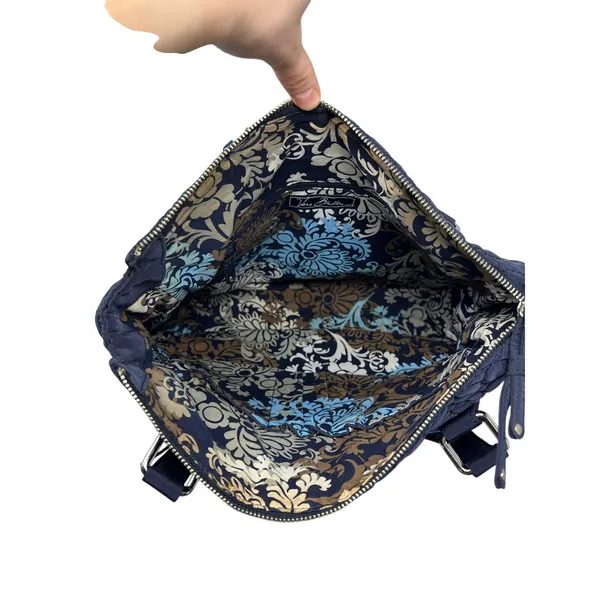 Vera Bradley Blue Quilted Microfiber Zipper Tote - Image 7