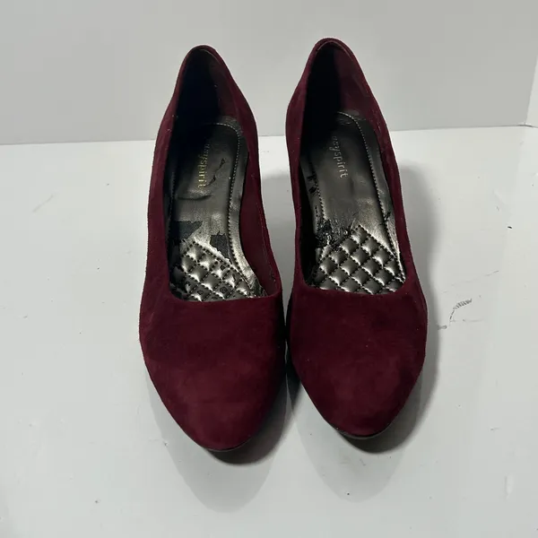 Easy Spirit Esquota Burgundy Suede Kitten Heel Round Toe Pumps Womens 8.5 M‎ - Image 2