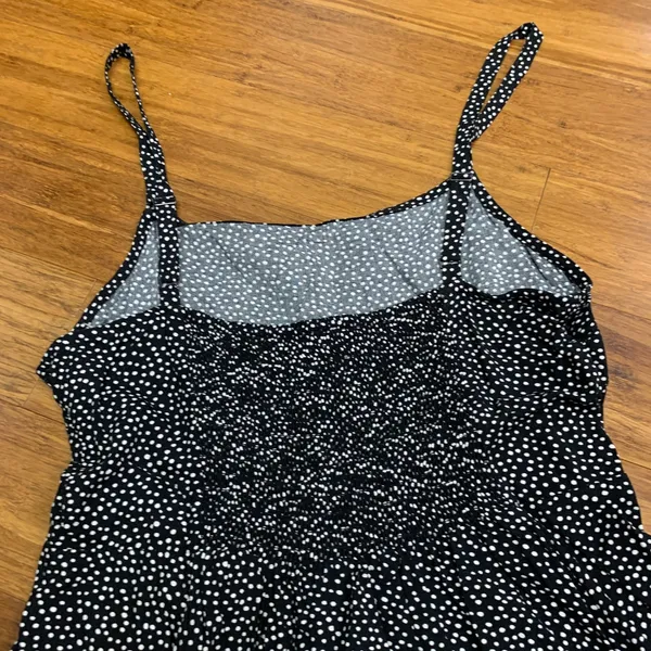 Gap Black White Polka Dot Smocked Bodice Spaghetti Strap Mini Dress Size Small‎ - Image 5