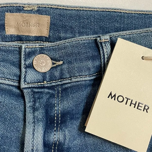 NWT MOTHER Denim Mid Rise Dazzler Ankle Fray Jeans Riding Cliffside Size 26 - Image 9