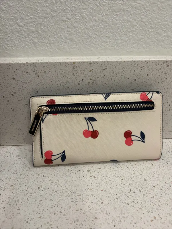 Kate Spade New York Staci Wallet – Dancing Cherries Print NEW - Image 4