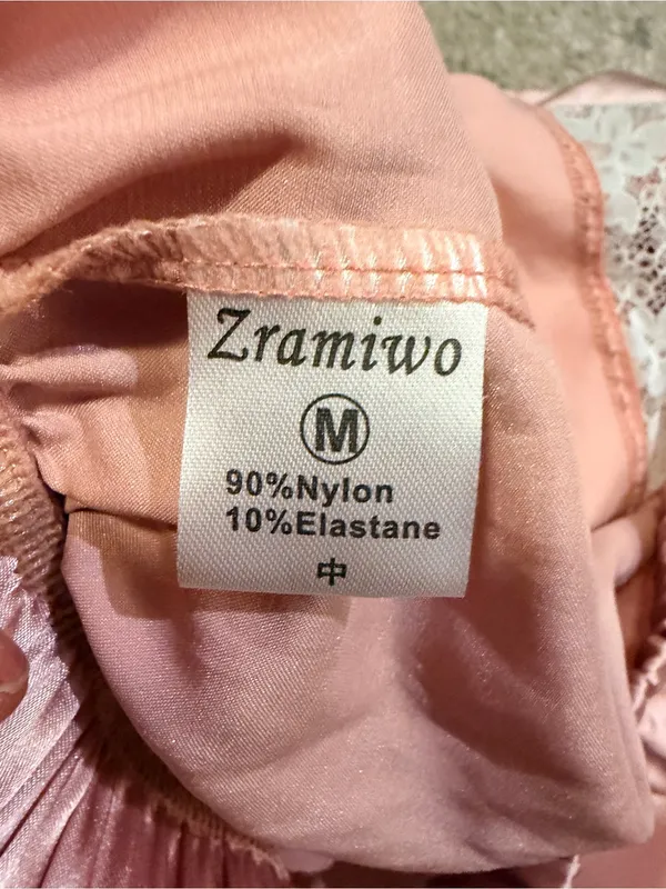 Women's Zramiwo Pink Satin Lace Sleep Shorts - Image 5
