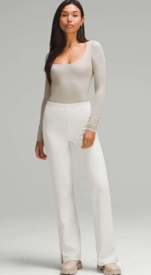 Lululemon Wundermost Nulu Square Neck Bodysuit in Riverstone - Image 2