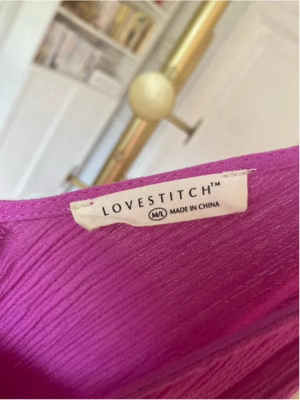 Lovestitch Maroon Gauze Maxi Dress Boho Beach Vaca Resort Lounge Travel Luxury S - Image 6