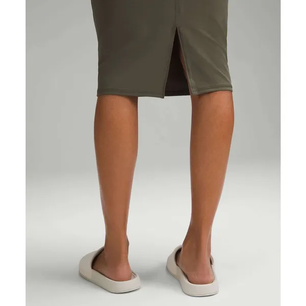 Lululemon Nulu Slim-Fit High-Rise Midi Skirt Army Green Size 6 NWOT - Image 9