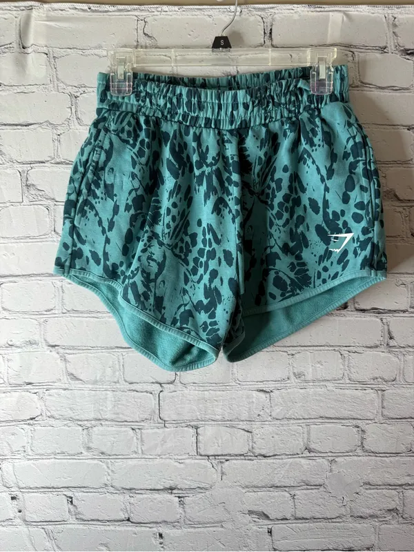 Women’s gymshark teal shorts size small - Image 2