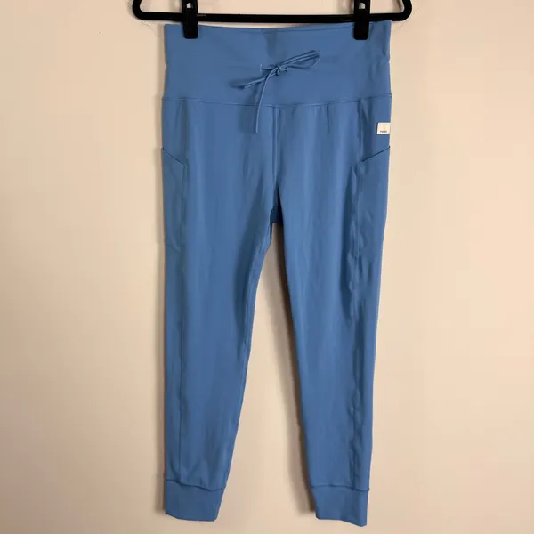 Vuori Women Blue Daily Jogger High Rise Drawstring Activewear Pants Size L - Image 2