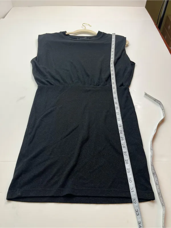 All Saints Mika LS Mini Tank Dress Sleek Black Sleeveless Sheath Womens US‎ 2 - Image 9