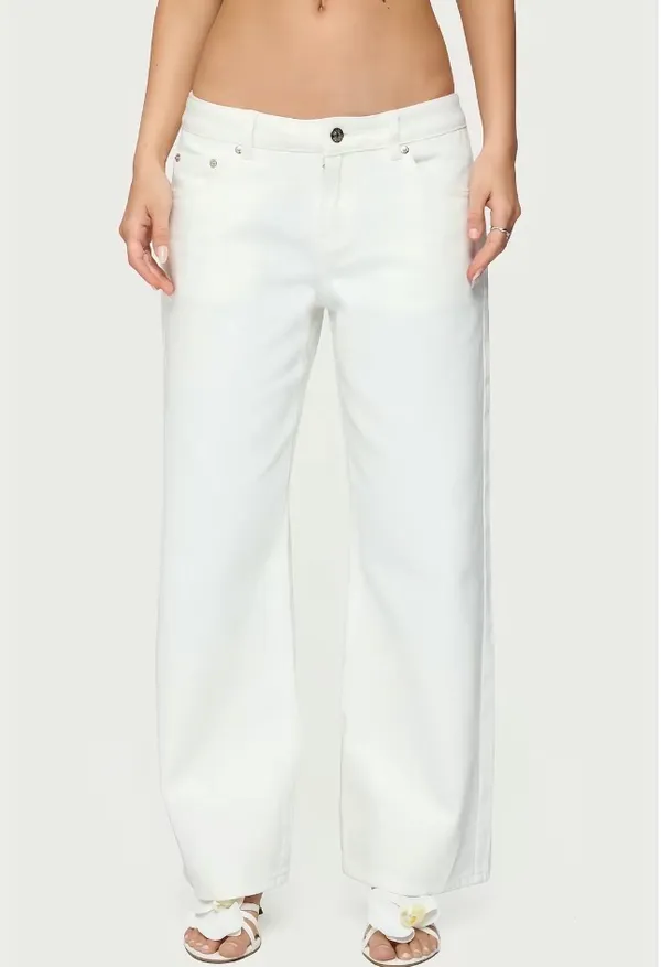 Edikted Petite Low-Rise Jeans - Image 2