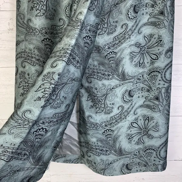 Vintage Kasper & Company Gray/black paisley wrap maxi skirt size 12 - Image 2