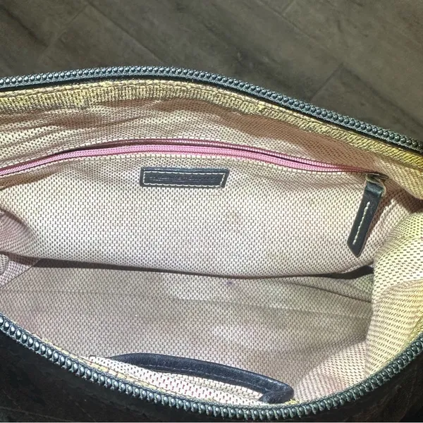 Dooney Bourke Canvas Monogram Y2K Gray / Black Shoulder Bag - Image 6