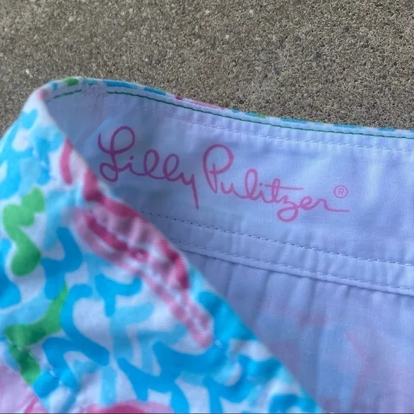 Lilly Pulitzer Lobstah Roll Callahan Shorts Womens 0 Green Pink White - Image 4