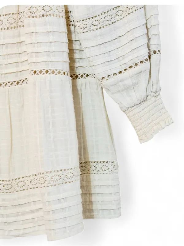 American Eagle Outfitters Women’s Boho Smocked Long Sleeve Mini Dress Size XS - Image 7