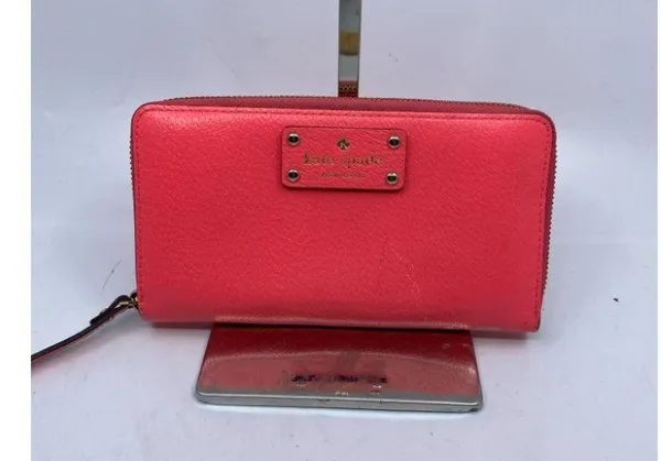 Kate Spade Women's Pink Tan Zipper Wallet - Image 2