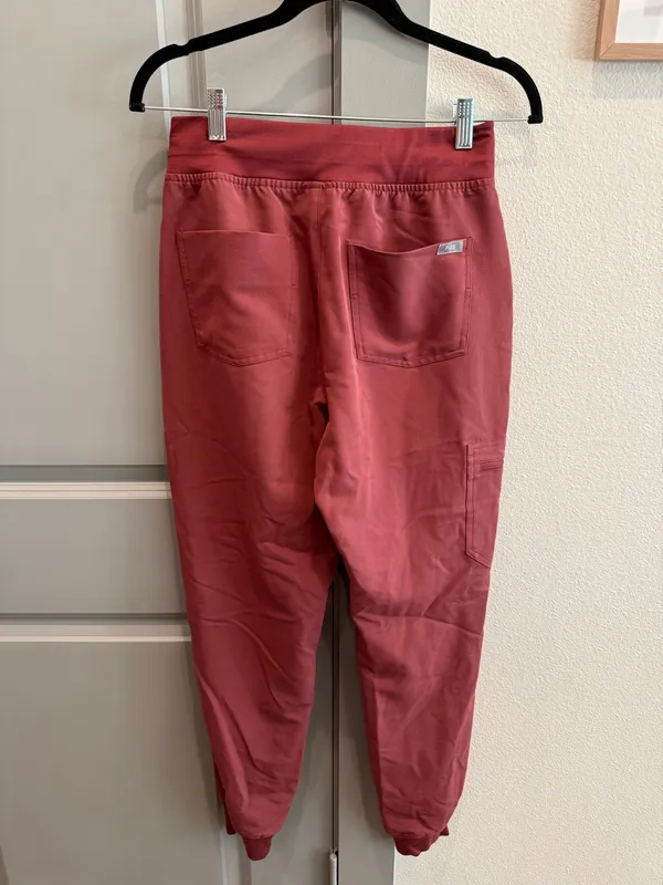 FIGS High-Waisted Zamora Pants Cherry Red - Image 2
