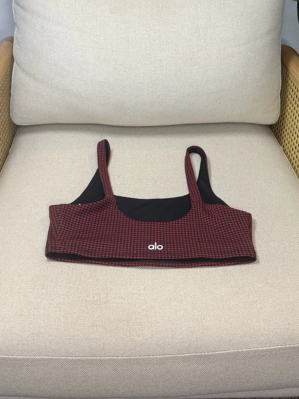 Alo Yoga Micro Houndstooth Bra Size small - Image 5