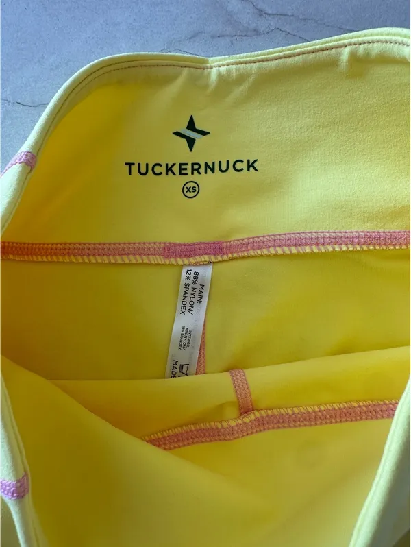 NWT Tuckernuck Sundaze Compression Biker Shorts Yellow & Pink 7” Women’s size XS - Image 8