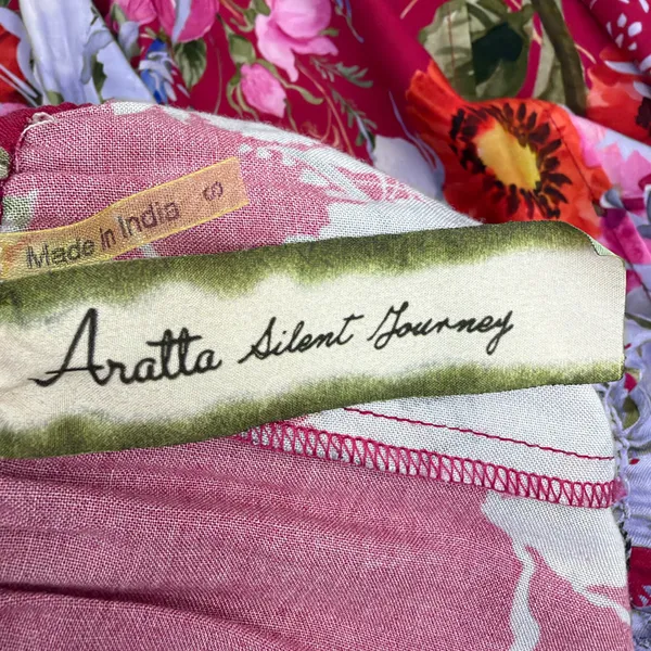 Aratta Silent Journey Pants Womens Small Red Floral Wide Leg Elastic Waist Boho - Image 8