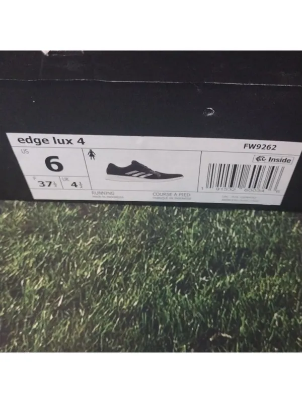 ADIDAS edge luxe 4 black white shoes size 6 - Image 4