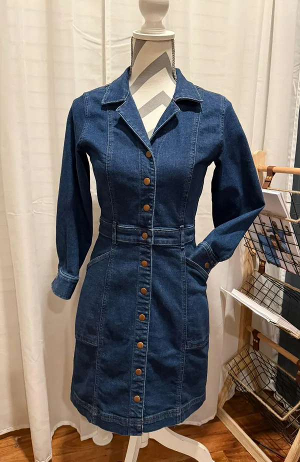 Loft Denim Jean Dress - Image 2