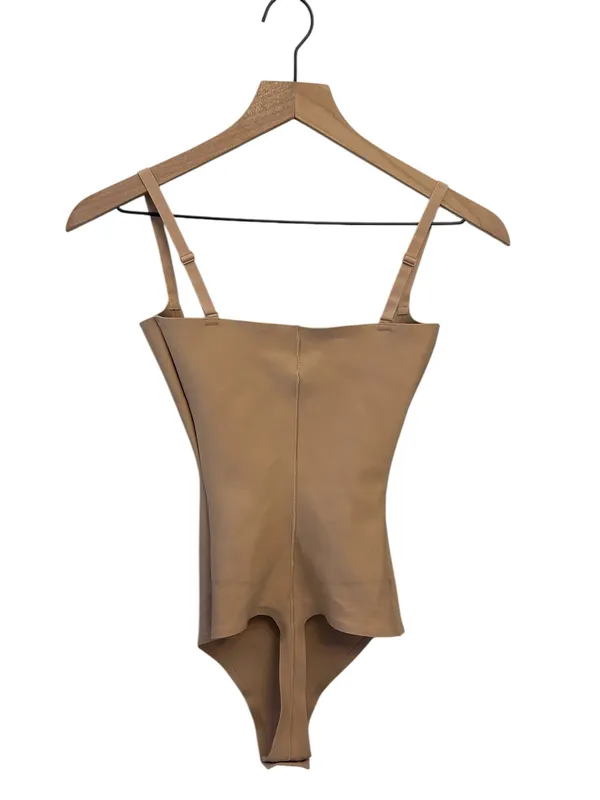 NWT Skims Body Zoned Open Bust Brief Bodysuit Clay Size Small - Image 2