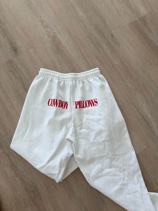Cowboy Pillows Sweatpants White - Image 2