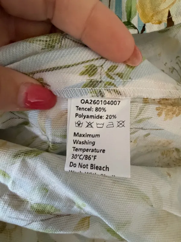 Commence Light Blue Striped Maxi Dress with Yellow Floral Print Small NWT - Image 6