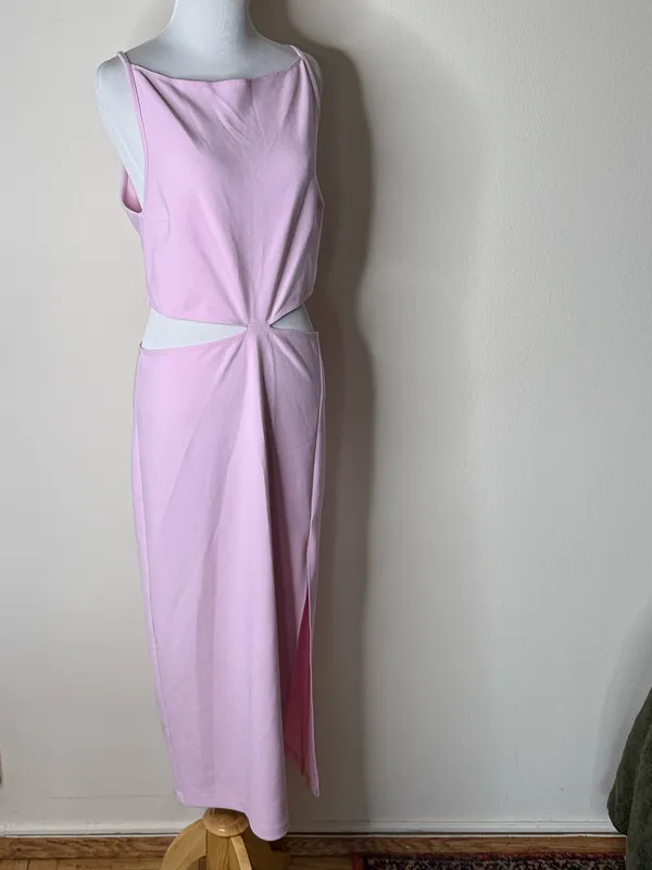 Abercrombie Pink Boat Neck Side Cut Out Maxi Dress - Image 5