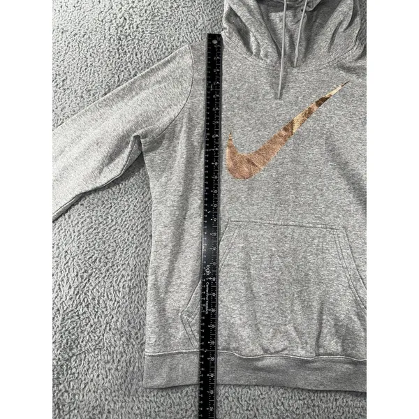 Nike Hoodie‎ Women XS Graphic Swoosh Fleece High Neck Pullover - Image 4
