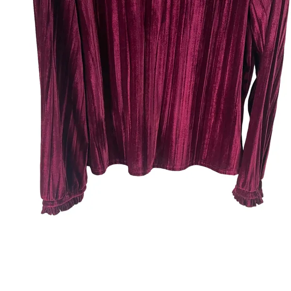 Mello Day Women's Size Large Red Velvet‎ Fairy Grunge Whimsygoth Long Sleeve Top - Image 3