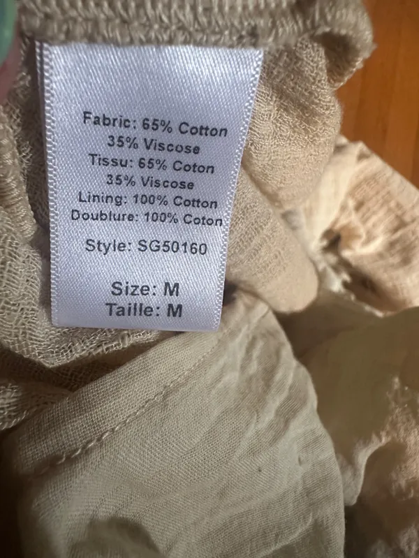 Elan Gauzy Khaki Maxi dress with tie front detail, size M, NWT - Image 7