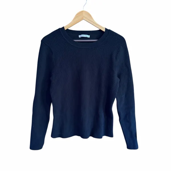 Abercrombie & Fitch Ribbed Thick Sweater Black Size XL - Image 2