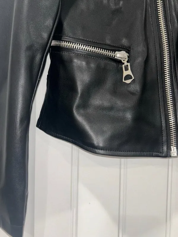 Scoop Faux Leather Women's Black Jacket Small - Image 3