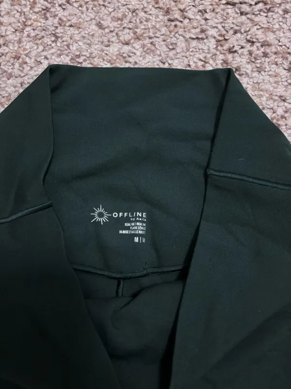 Green Aerie Flare Leggings Crossover - Image 3