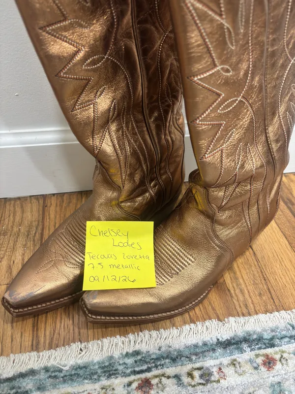 Tecovas the Loretta boots metallic 7.5 Gold - Image 7
